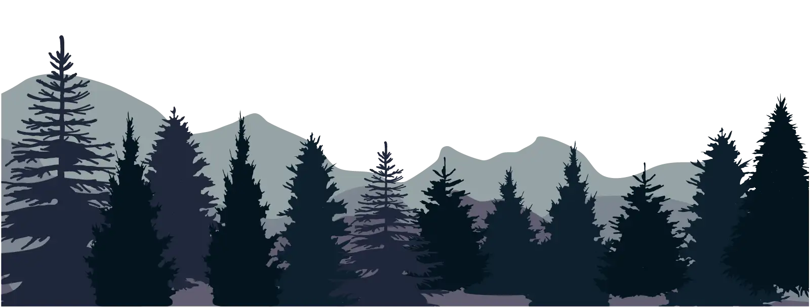Decorative mountain forest graphic